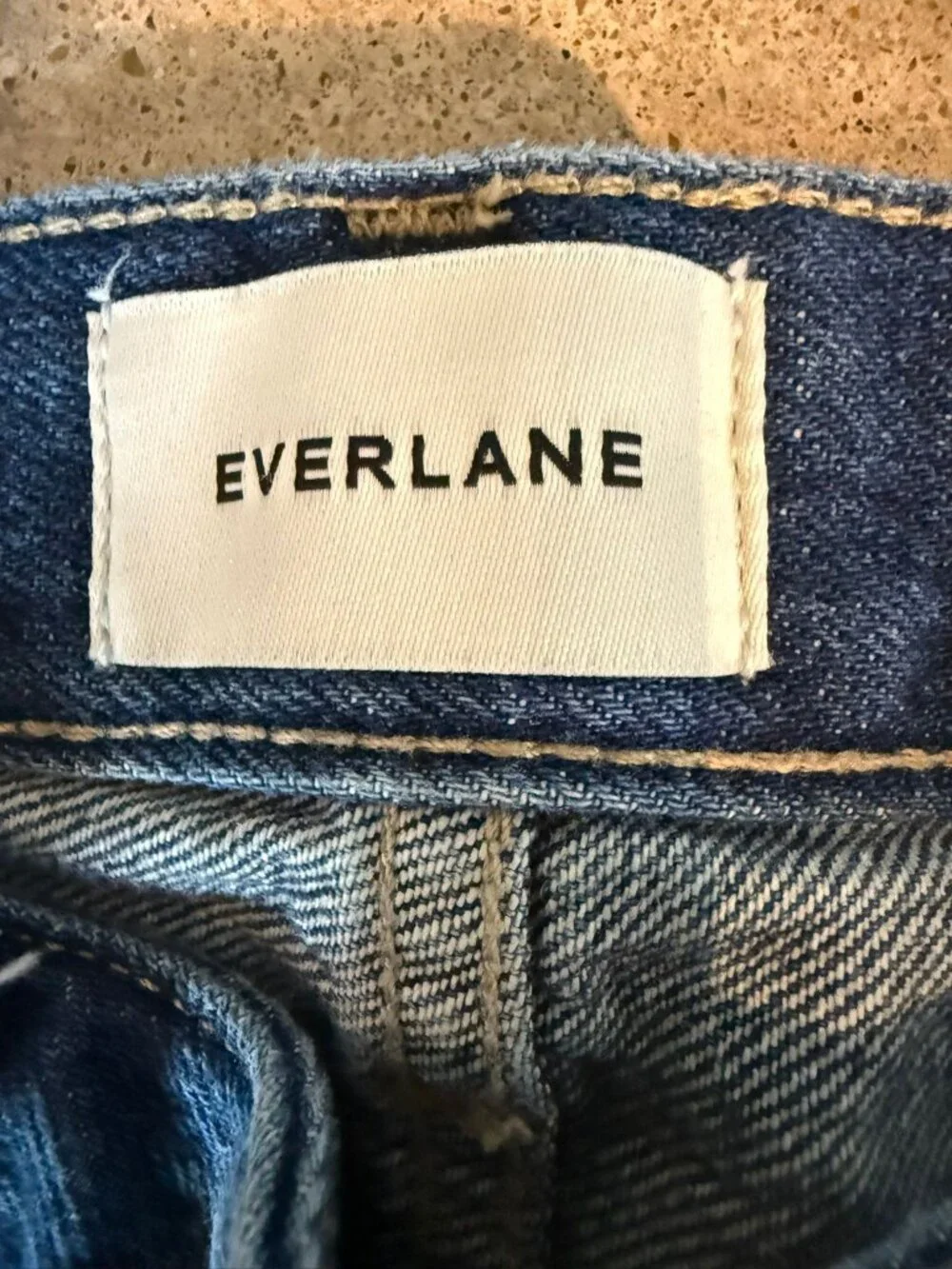 Everlane 27 Regular Organic Cotton Barrel Leg Jeans Dark Wash High Rise Wide Leg - Picture 6 of 10